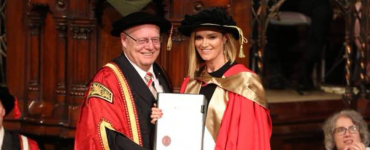 Dr Julia Baird received the Doctor of Divinity (honoris causa) from the Chancellor